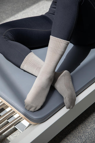 REFORMERMAT Pilates Grip Socks Organic Cotton - Concrete Grey