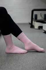 REFORMERMAT Pilates Grip Socks Organic Cotton - Cherry Blossom Baby Pink