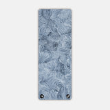 REFORMERMAT Pilates Yoga Reformer  Non-Slip Micro-Fibre Mat - Blue Feathers Design