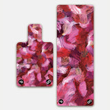 REFORMERMAT Pilates Reformer & Yoga Durable Micro-fibre Gym Mat - Rose Pink Angel Feathers Design