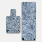 REFORMERMAT Pilates Reformer & Yoga Non-Slip Micro-Fibre Mat - Blue Feathers Design