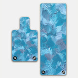 REFORMERMAT Micro-fibre Durable Reformer Pilates Yoga Mat - Blue Angel Feathers Design