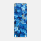 REFORMERMAT  Yoga Non-Slip Micro-Fibre Mat - Blue Feathers Design