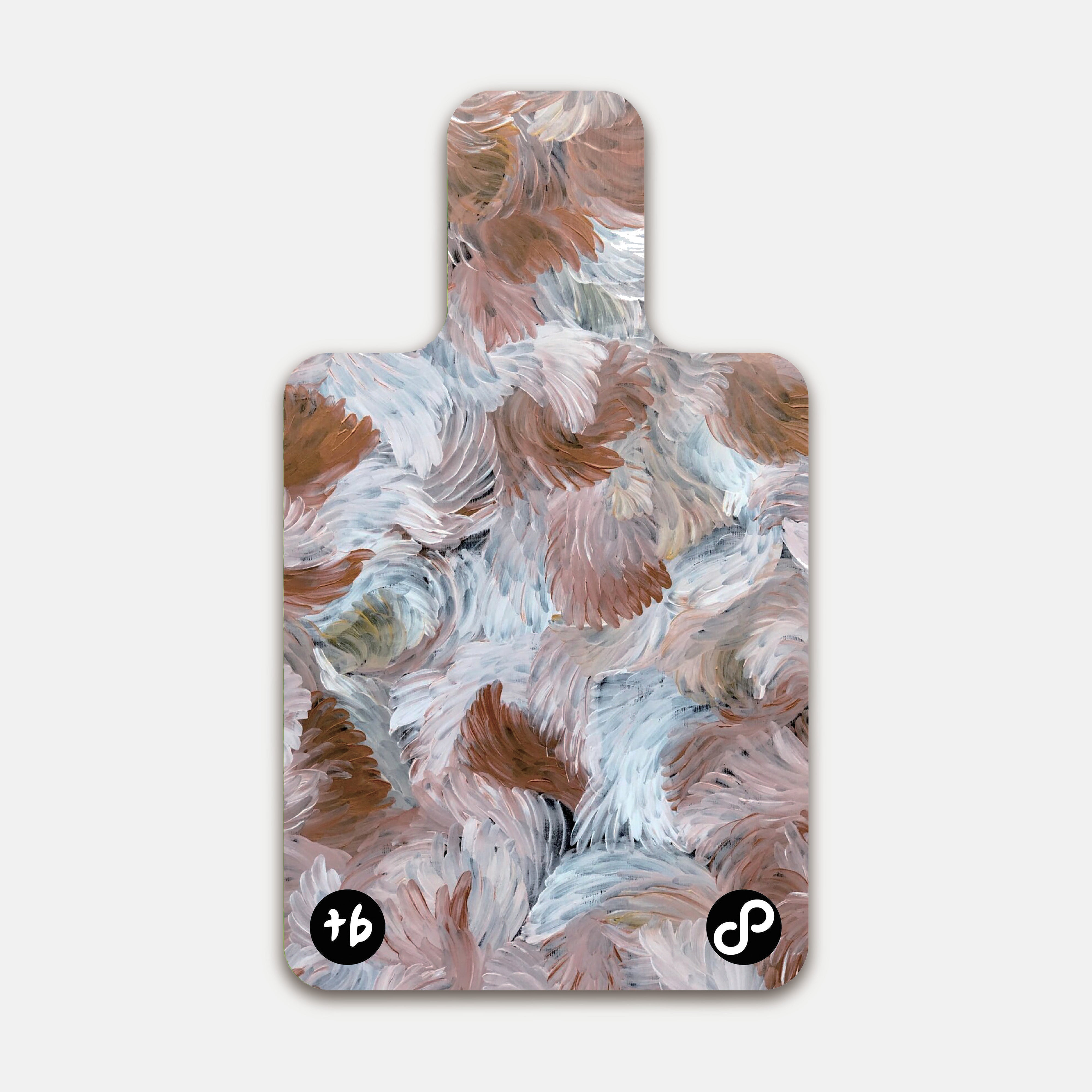 REFORMERMAT Micro-fibre Durable Reformer Pilates Mat - Secret Motion Brown Blue Feathers Angel Design