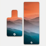 REFORMERMAT Micro-fibre Durable Reformer Pilates Yoga Mat - Orange Sunset Mountains Design