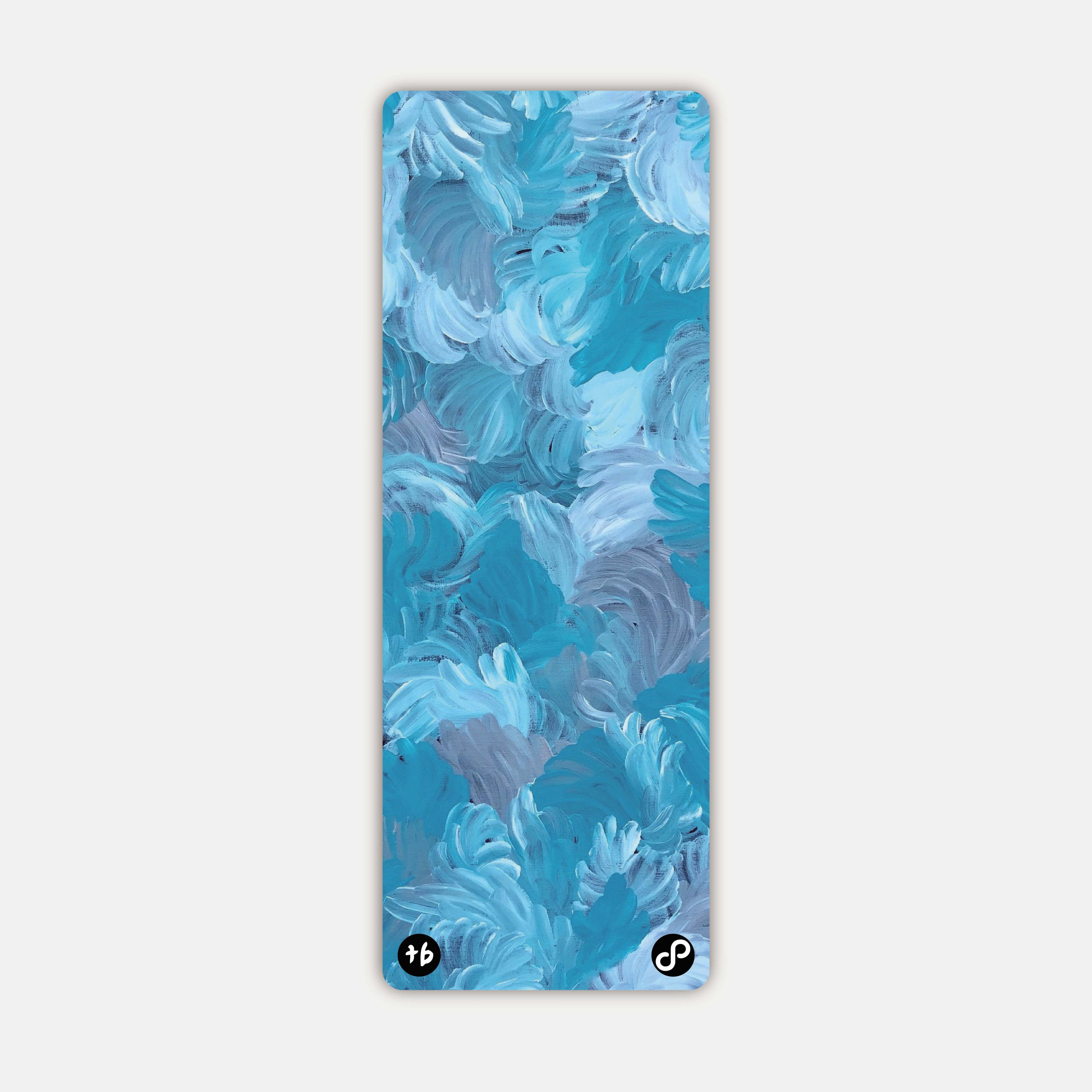 REFORMERMAT Micro-fibre Durable Reformer Pilates Yoga Mat - Blue Angel Feathers Design