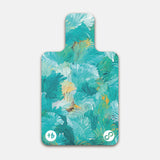 REFORMERMAT Micro-fibre Durable Reformer Pilates Mat - Aqua Angel Feathers Design