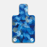 REFORMERMAT Pilates Reformer Non-Slip Micro-Fibre Mat - Blue Feathers Design