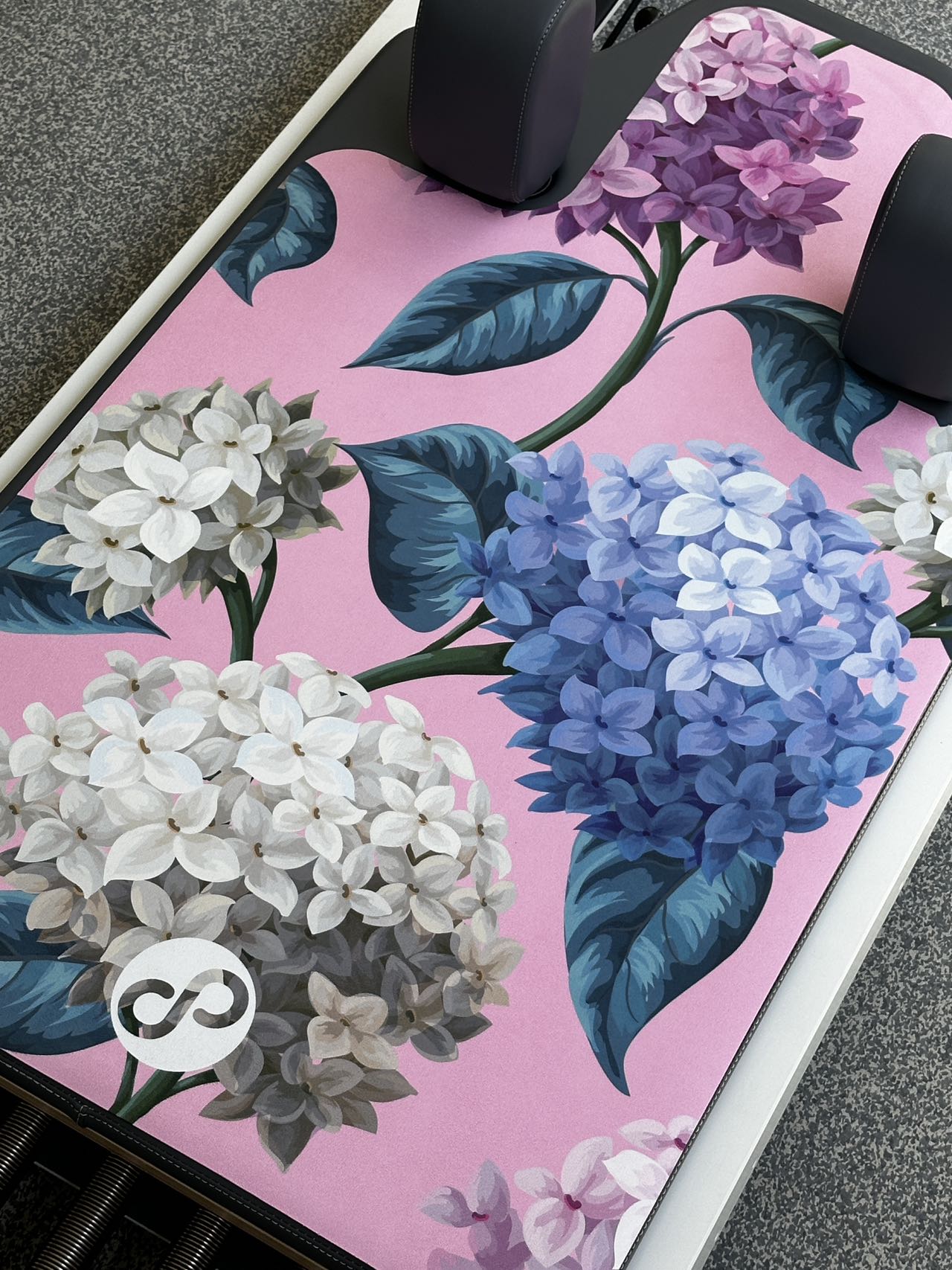 REFORMERMAT Pilates Reformer Protector Durable Non-Slip Mat - Botanical Floral Flowers Design