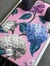 REFORMERMAT Pilates Reformer Protector Durable Non-Slip Mat - Botanical Floral Flowers Design