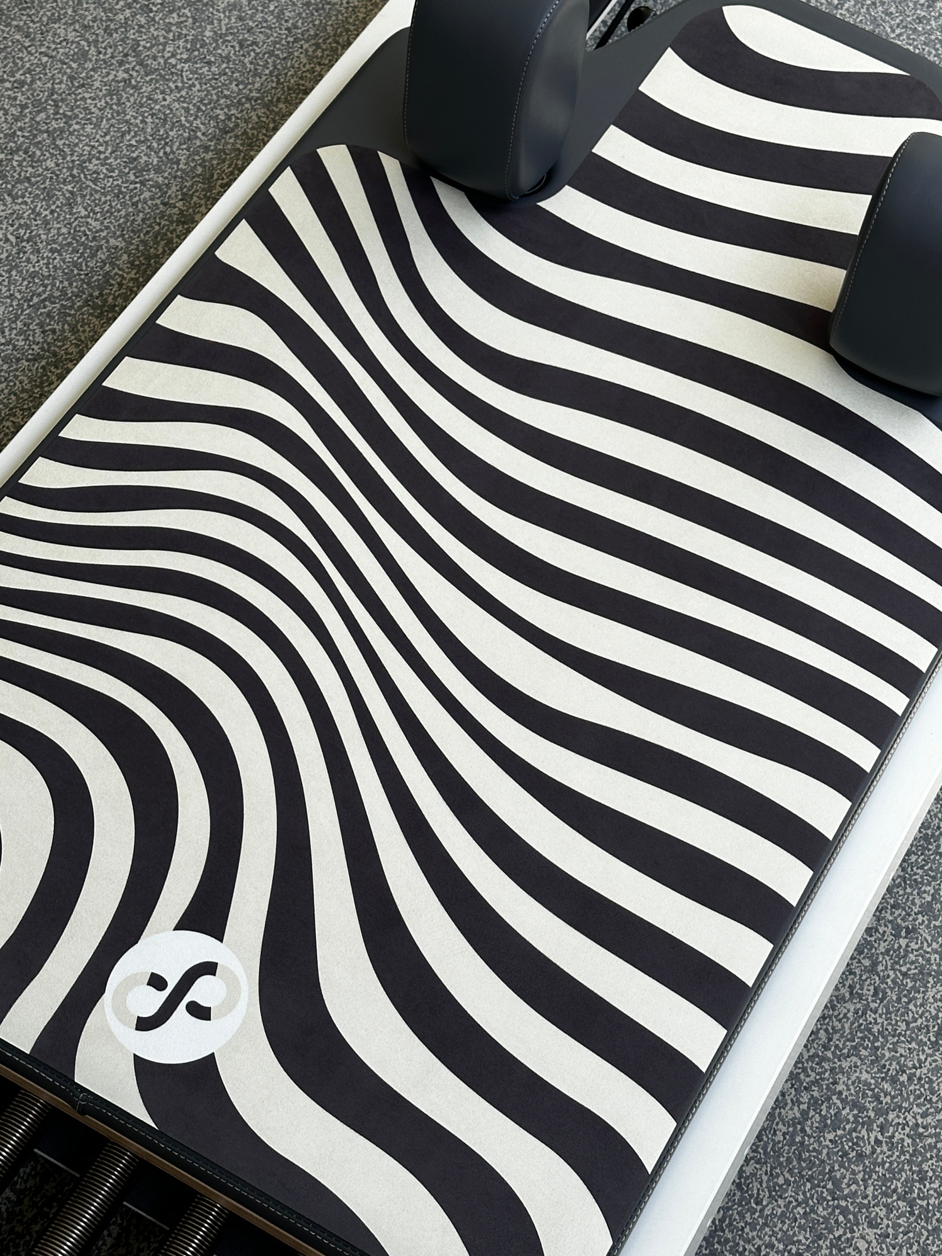 REFORMERMAT Pilates Reformer Protect Pilates Machine - Black & White Stripe Design