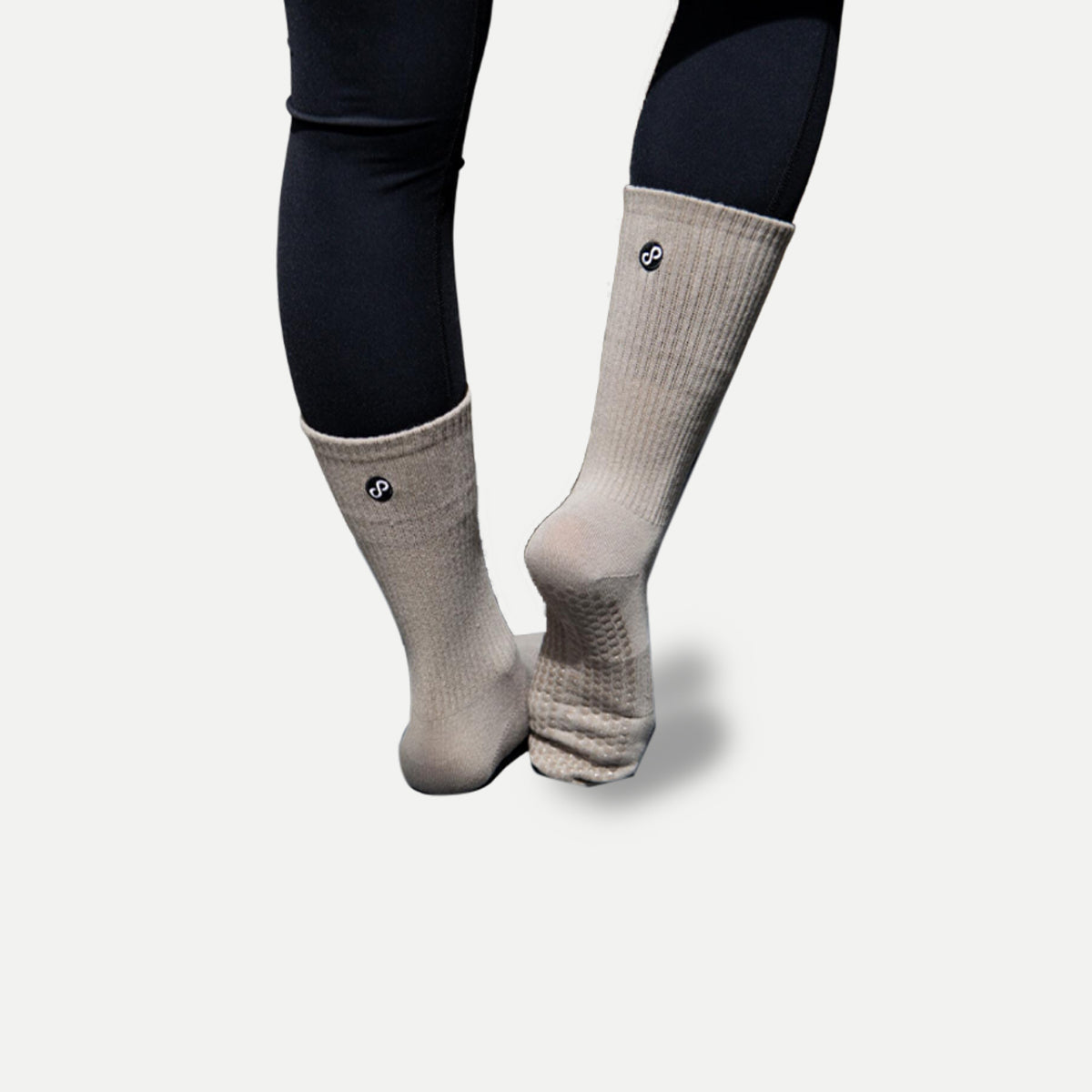 REFORMERMAT Pilates Grip Socks Organic Cotton - Concrete Grey