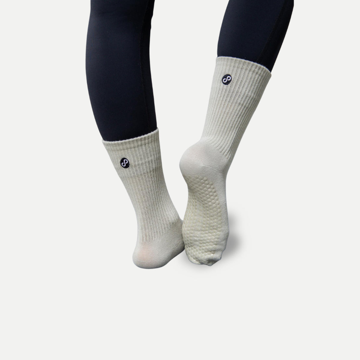 REFORMERMAT Pilates Grip Socks Organic Cotton - Seasalt Grey