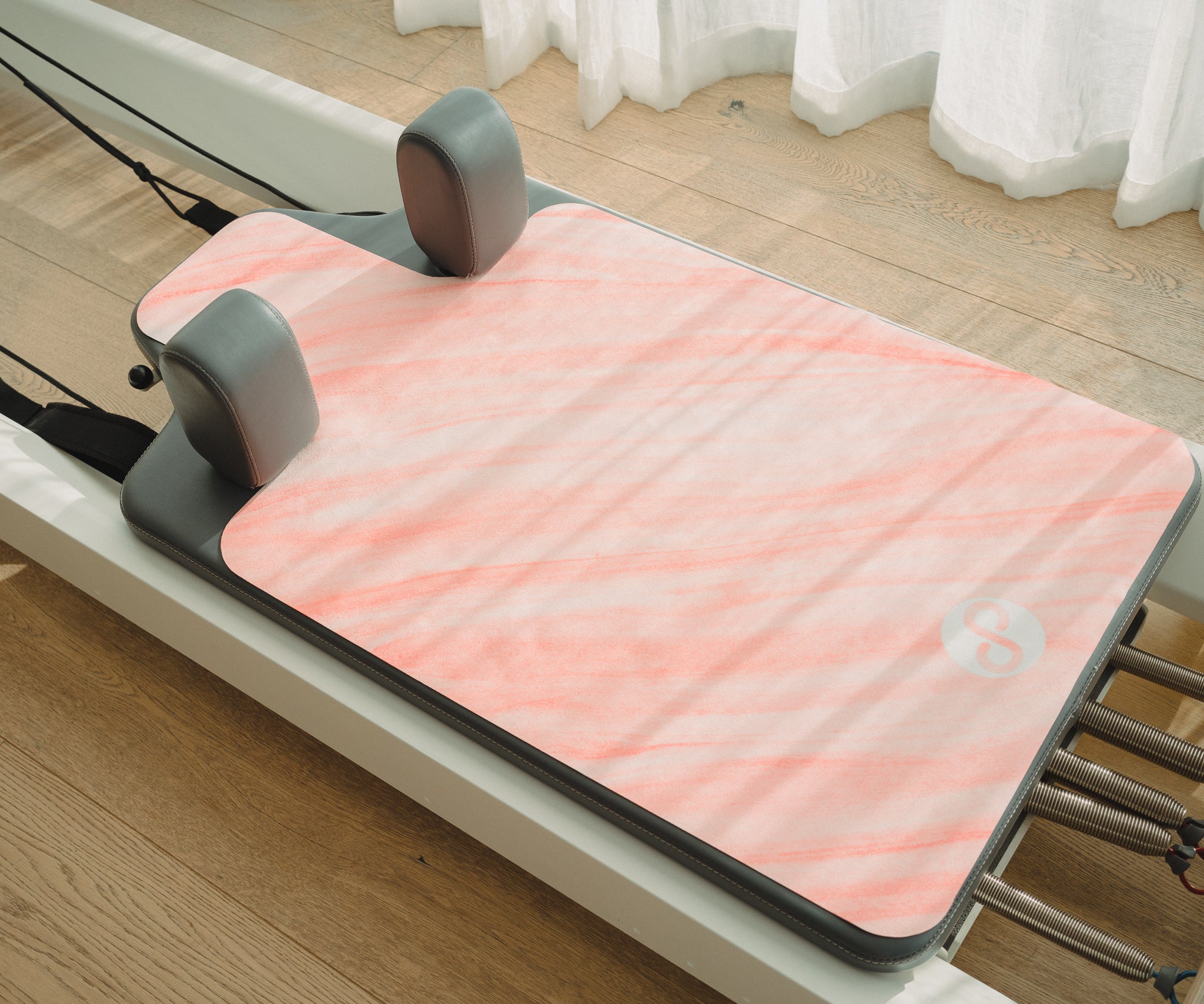 REFORMERMAT Micro-fibre Durable Reformer Pilates Yoga Mat - Peach Pink Sorbet Design