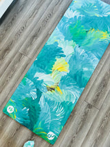 REFORMERMAT Micro-fibre Durable Reformer Pilates Yoga Mat - Aqua Angel Feathers Design
