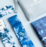 REFORMERMAT Micro-fibre Durable Reformer Pilates Mat & Resistence Bands - Marble Blue Design