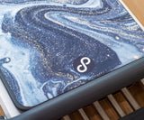 REFORMERMAT Micro-fibre Durable Reformer Pilates Mat - Milky Way Black Glitter Gold Design