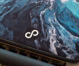 REFORMERMAT Pilates Reformer Machine Durable Mat - Ocean Marble Swirl Design