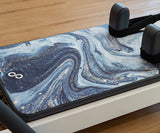 REFORMERMAT Micro-fibre Durable Reformer Pilates Mat - Milky Way Black Glitter Gold Design