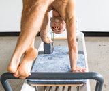 REFORMERMAT Male Practising With Pilates Reformer Durable Non-Slip Mat - Blue Angel Feathers Design