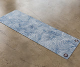 REFORMERMAT Pilates Yoga Reformer Non-Slip Micro-Fibre Mat - Blue Feathers Design