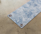 REFORMERMAT Pilates Yoga Reformer Non-Slip Micro-Fibre Mat - Blue Feathers Design