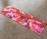 REFORMERMAT Pilates Reformer Durable Non-Slip Yoga Mat - Rose Pink Angel Feathers Design