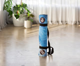 REFORMERMAT Micro-fibre Durable Reformer Pilates Yoga Mat Easy Carry - Blue Angel Feathers Design