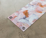 REFORMERMAT Micro-fibre Durable Reformer Pilates Yoga Mat - Secret Motion Blue Brown Feathers Design