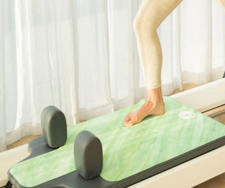 REFORMERMAT Micro-fibre Durable Reformer Pilates & Yoga Mat - Lime Mint Green Crush Design