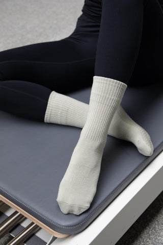 REFORMERMAT Pilates Grip Socks Organic Cotton - Seasalt Grey