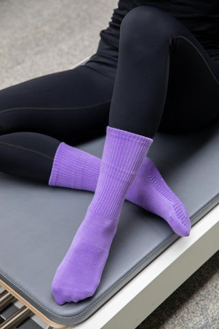 REFORMERMAT Pilates Grip Socks Organic Cotton - Violet Neon Purple