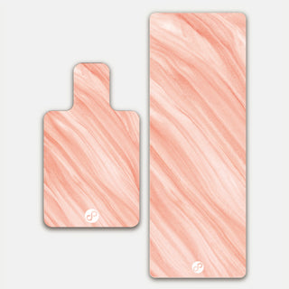 REFORMERMAT Micro-fibre Durable Reformer Pilates Yoga Mat - Peach Pink Sorbet Design