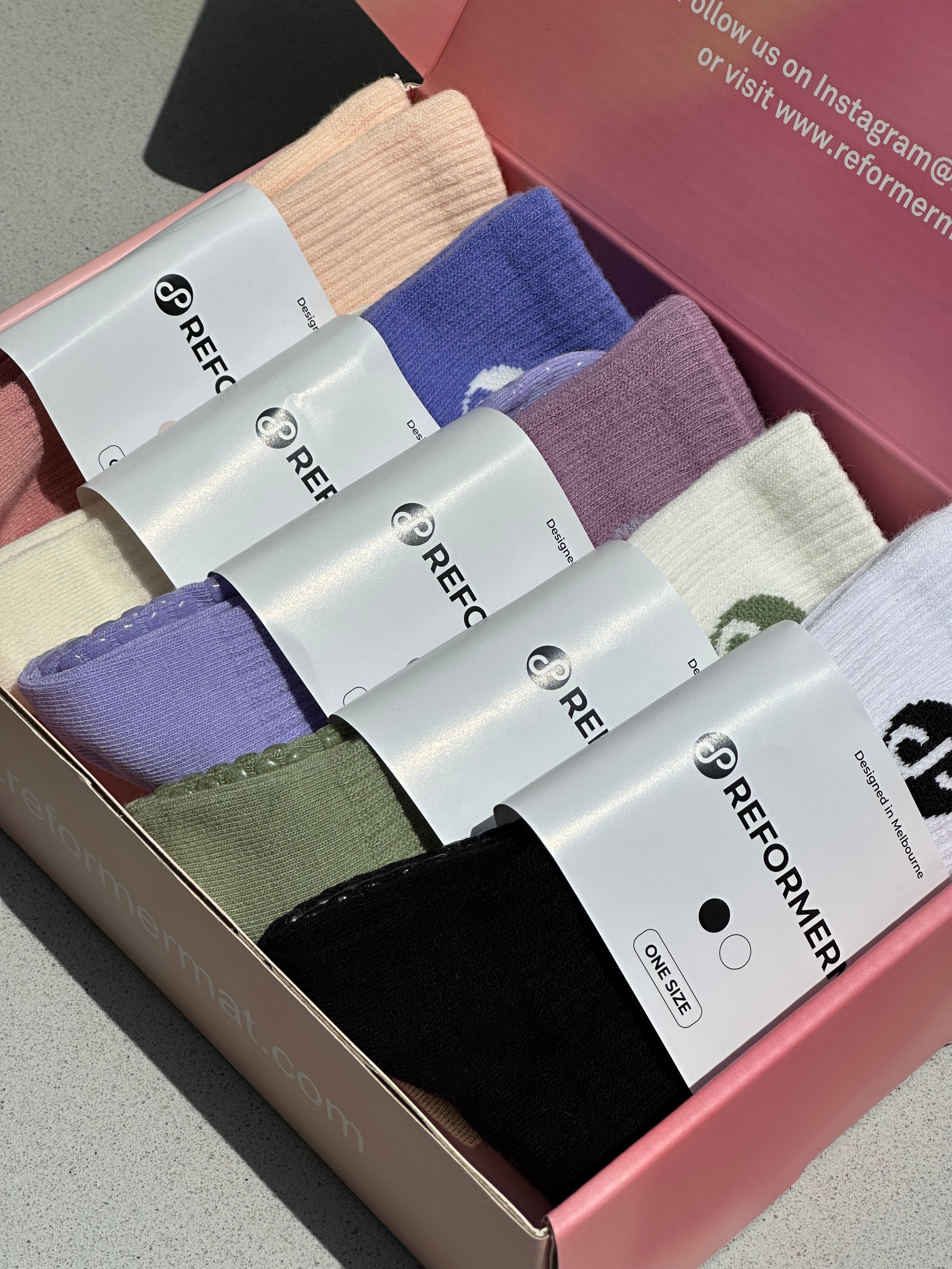 REFORMERMAT Dual Style Stacked Socks 5 Pack