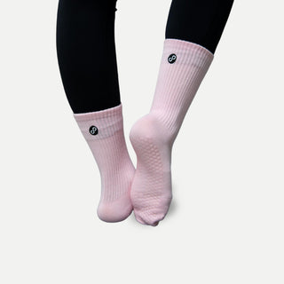 REFORMERMAT Pilates Grip Socks Organic Cotton -  Cherry Blossom Baby Pink 