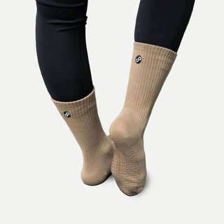 REFORMERMAT Pilates Grip Socks Organic Cotton - Taupe Beige