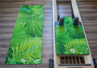 REFORMERMAT Micro-fibre Durable Reformer Pilates Yoga Mat - Green Forest Jungle Design
