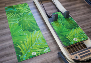 REFORMERMAT Micro-fibre Durable Reformer Pilates Yoga Mat - Green Forest Jungle Design
