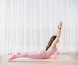 REFORMERMAT Female Practicing Micro-fibre Durable Reformer Pilates Yoga Mat - Peach Pink Sorbet Design