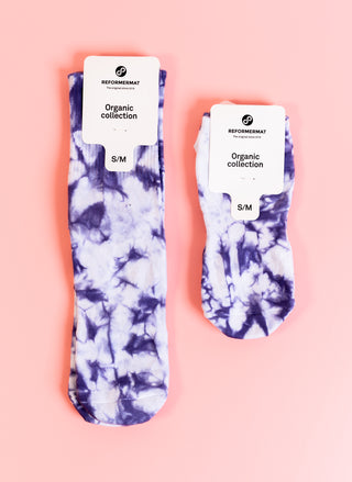 REFORMERMAT Pilates Grip Socks Organic Cotton - Coloured Tie-dye