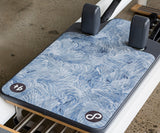 REFORMERMAT Pilates Reformer Durable Non-Slip Mat - Blue Angel Feathers Design