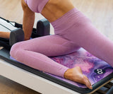 REFORMERMAT Female Using Micro-fibre Durable Reformer Pilates Mat - Pink Swirls